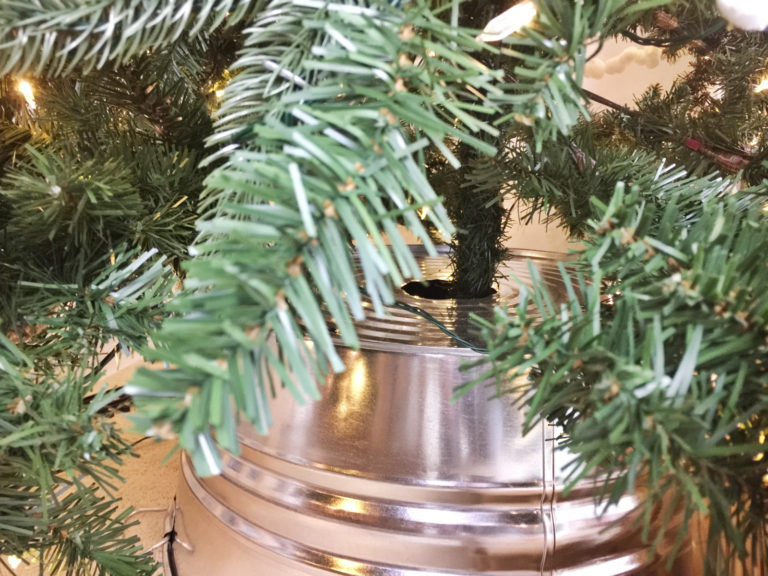 DIY Galvanized Christmas Tree Collar for 20! Birkley Lane Interiors