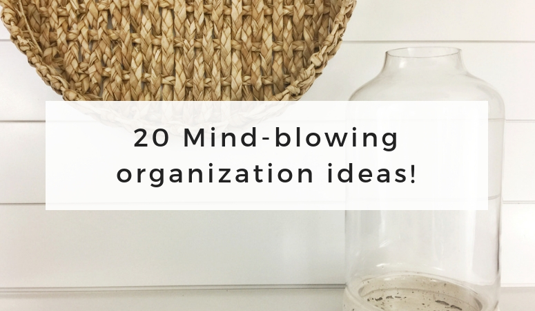 Maximize your home's space with these twenty, mind-blowing organization ideas! Get your house back in order and get back to enjoying your space!
