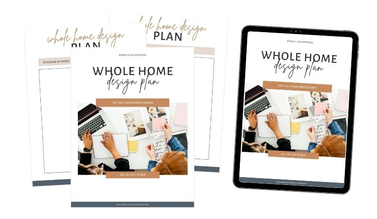 printable spread out and on iPad for whole home design plan